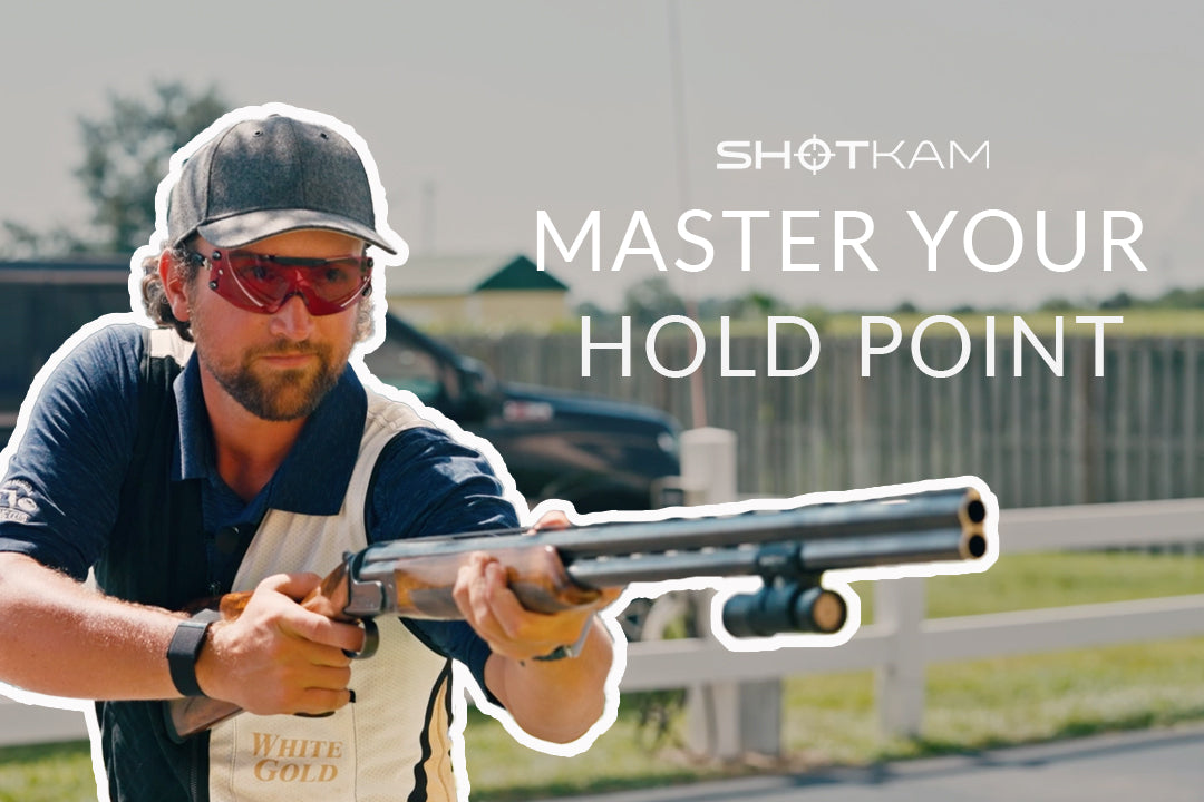 Mastering hold points in Australia: World champion focusing on his hold point with a ShotKam-attached shotgun.