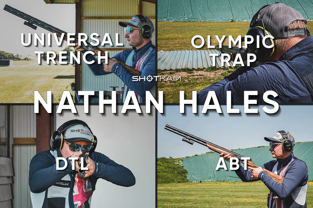 Nathan Hales, Olympic gold medalist, pictured shooting with ShotKam during trap shooting events