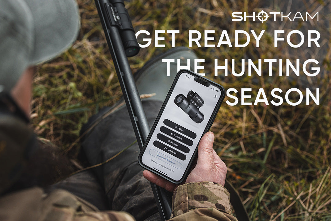 Hunter connecting to a ShotKam gun camera with the ShotKam mobile app before a hunt.