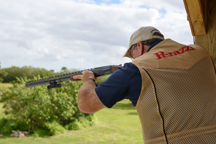 Australian sporting clays enthusiast aiming at rabbit targets, emphasizing best approaches for successful shooting.