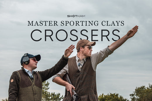 Clay target shooting demonstration with ShotKam, mastering crossers for the Sporting Clays series in Australia and New Zealand.