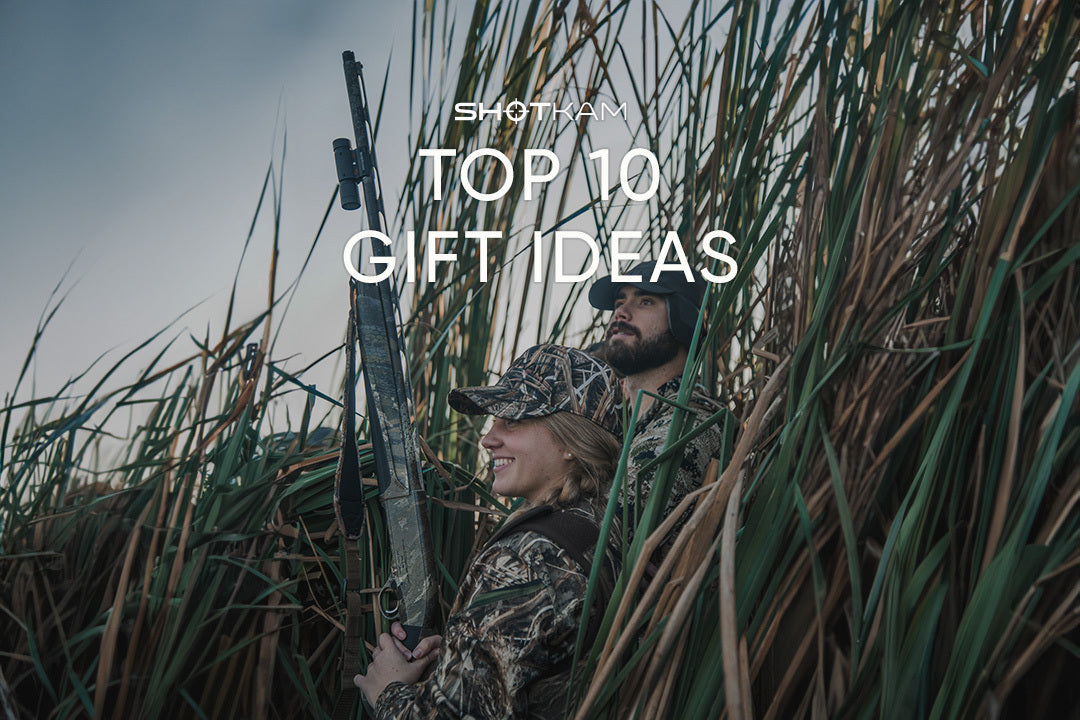 Couple in Australia enjoying a hunt while dressed in camouflage, showcased in ShotKam’s top 10 Valentine's gifts for outdoor and hunting fans.