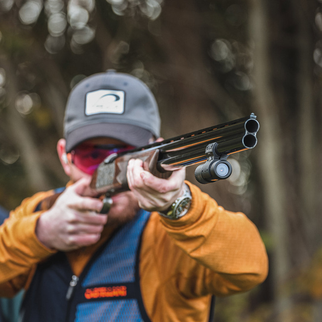 Gen 4 Mini ShotKam capturing clay shooting action at the range AU/NZ