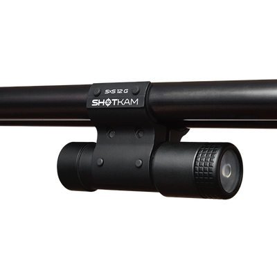 SxS 12 Gauge ShotKam Mount on a side-by-side shotgun – Securely attaches the Gen 4 Mini ShotKam to a 12 gauge side-by-side shotgun, ideal for hunting in Australian and New Zealand conditions.