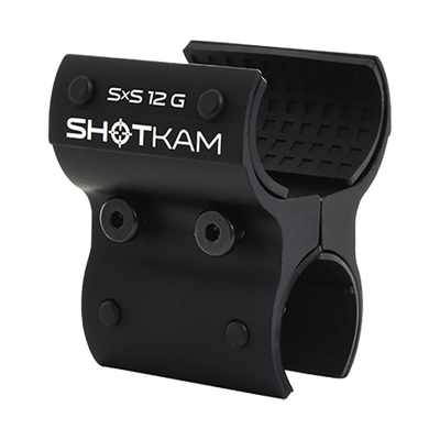 SxS 12 Gauge ShotKam Mount – This image displays the mount for securely attaching the Gen 4 Mini ShotKam to 12 gauge side-by-side shotguns, ideal for hunters in Australia and New Zealand.